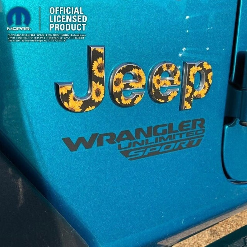 Wrangler JL Sunflower Decal Sticker