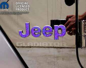 Holographic Sequins - Jeep Gladiator 2020+ Glitter Tailgate Fender Emblem Overlay Decal Sticker