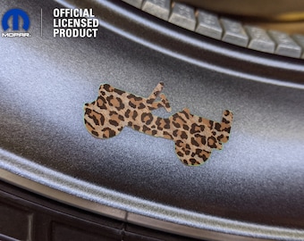 Adesivo per cerchione Jeep con stampa animalier - Mucca, Leopardo, Tigre, Giraffa - Confezione da 5