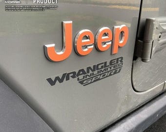 Decalcomania con emblema Jeep Wrangler JL 2018-2026 - Vinile colorato personalizzato