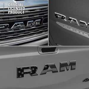 2019-2025 RAM 1500 Stealth American Flag Decal Grille Tailgate | USA | Decal Sticker | Big Horn, Laramie, Limited, Longhorn, Rebel