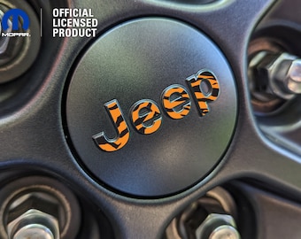 Coprimozzo per cerchione Jeep con stampa animalier - Wrangler, Cherokee, Gladiator (confezione da 5)