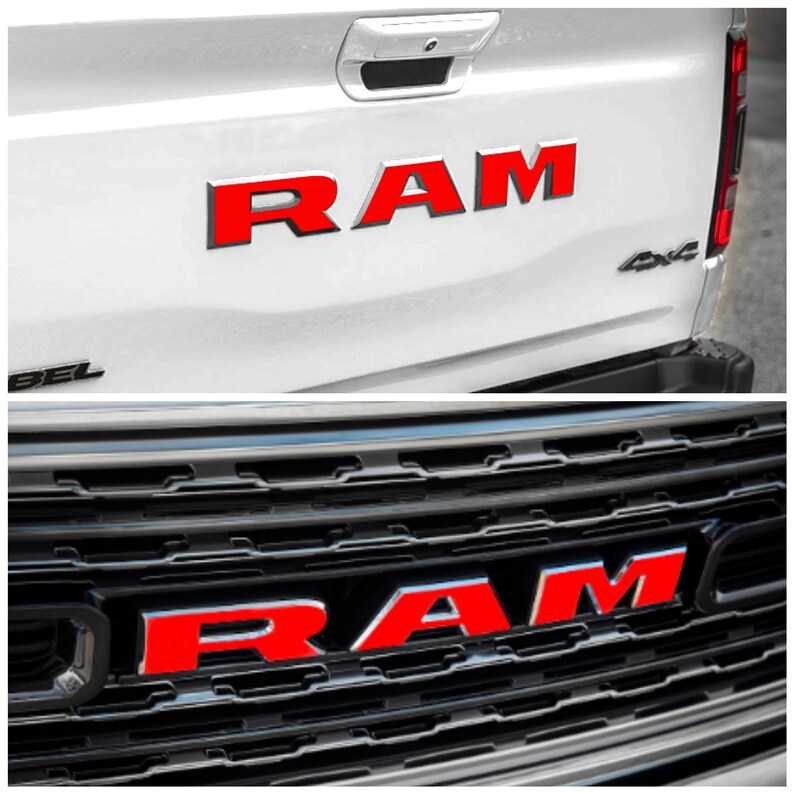 Limited Big Horn Longhorn 2019-2021 RAM 1500 Grille Tailgate Emblem Overlay Decal Rebel Tradesman Emblem Decal Overlay Laramie
