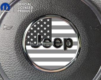 American Flag Jeep Steering Wheel Circle Sticker Decal, Wrangler JK, TJ, JL, Gladiator, Renegade, Cherokee, Grand Cherokee, Compass, America