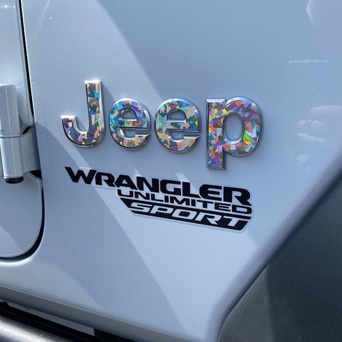 Holographic Crystal Jeep Emblem Sticker Decal Wrangler JK Etsy