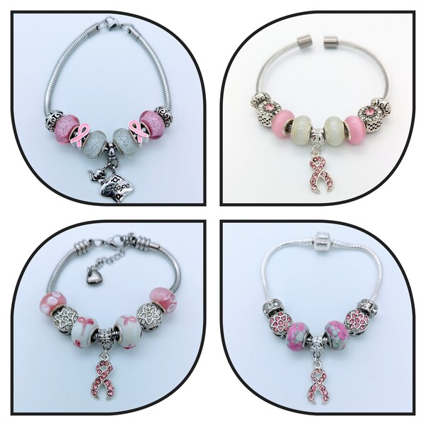 Bracelet charm's, Collection Octobre Rose