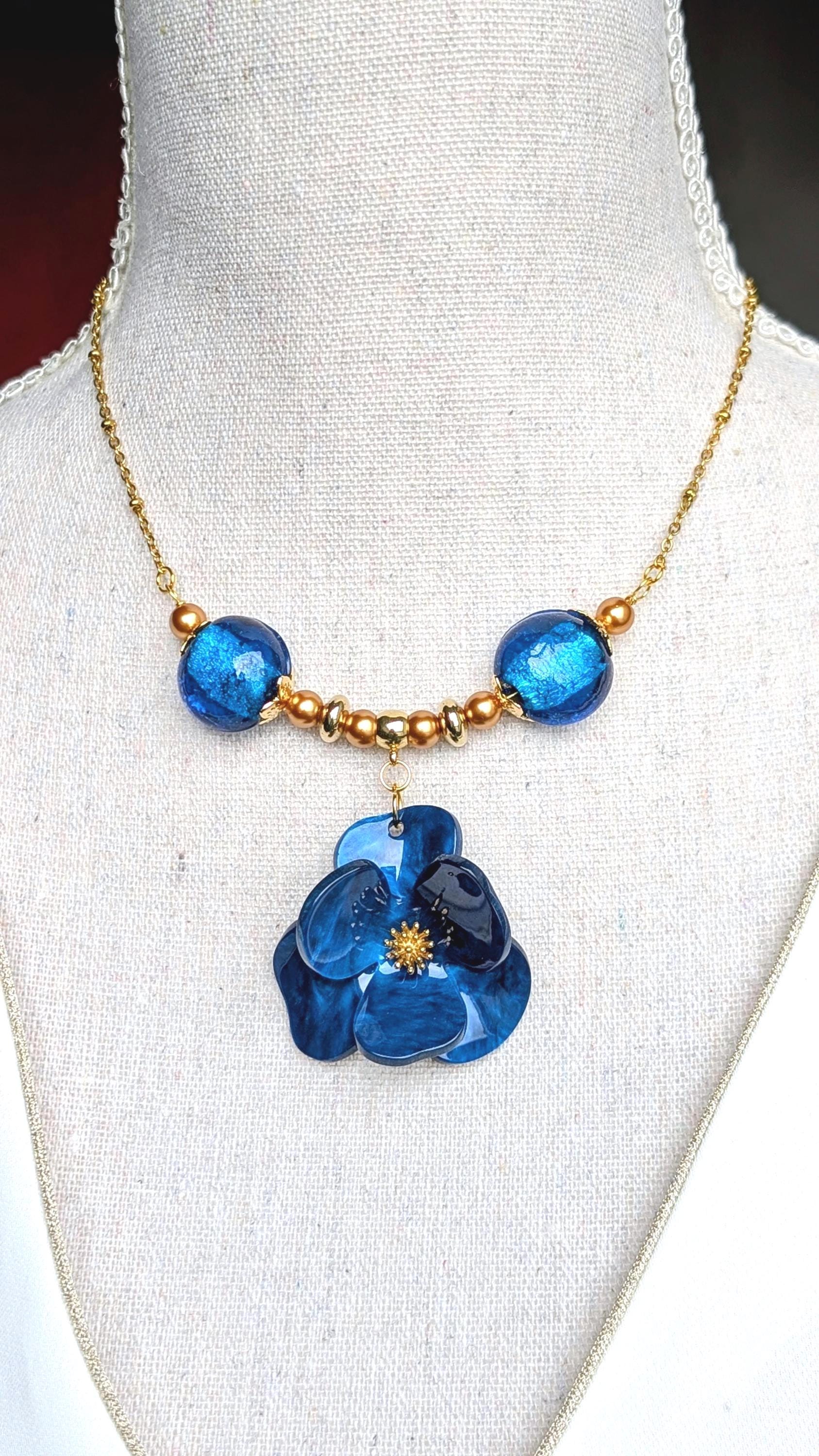 Collier Femme Boho En Argent Tibétain Et Verre - Pièce Unique Faite Main - Neuf Avec étiquettes
