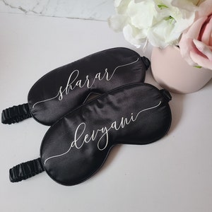 Personalised Sleep Eye Mask, Faux silk blindfold image 4