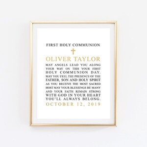 1st Communion Party, First Holy Communion Party Decorations, Communion Printable Sign, First Holy Communion Decorations, Communion Prayer