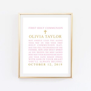 First Holy Communion Sign, Communion Prayer Decor Welcome Communion Sign, First Communion Printable, Holy Communion Decor, Christening Decor
