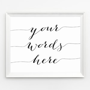 Custom Quote Print, Personalized Word Art Prints, Custom Wall Art, Personalized Custom Quote, Custom Text Wall Art, CustomTypography Sign