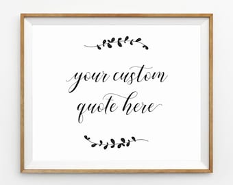 Custom Poem Print, Custom Calligraphy Print, Custom Quote Printable Wall Art, Custom Calligraphy Poem Personalized Wall Art Poster