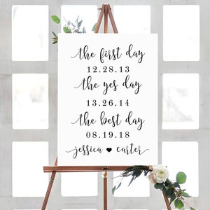 Love Story Sign Wedding Decor, Engagement Sign, First Day, Yes Day, Love Story Sign, Best Day Sign Decor, Engagement Party Decorations