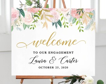 Engagement Decorations, Welcome Engagement Party Sign, Engagement Signs Printable, Engagement Welcome Sign, Welcome Engagement Decor