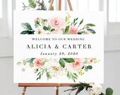 Welcome Wedding Decorations, Floral Welcome Wedding Sign Printable, Welcome Wedding Poster, Wedding Welcome Printable