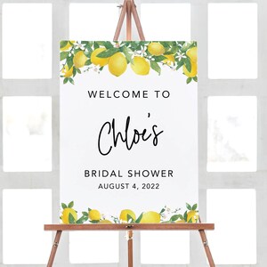 Bridal Shower Decorations, Lemon Bridal Shower Printables, Welcome Bridal Shower Sign Printable, Lemon Welcome Sign Bridal Shower Party