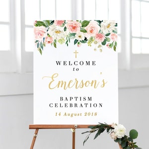 Baptism Welcome Sign Printable, Welcome Baptism sign, Baptism Sign Printable, Christening Sign Decorations