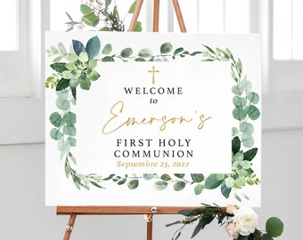 First Communion Poster, Communion Party Decorations, Holy Communion Sign, First Holy Communion Decorations DIGITAL