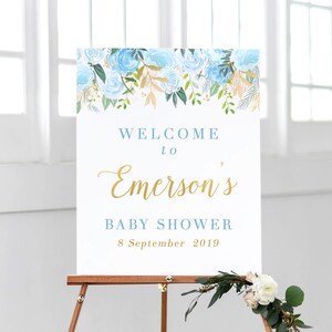 Segnale doccia per bambini di benvenuto, benvenuto in digitale baby shower, decorazioni per baby shower, festa con doccia per bambini di benvenuto