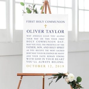 First Communion Decorations, Holy Communion Party, First Communion Boy OR Girl, Communion Prayer