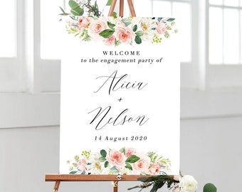 Engagement Party Decorations, Engagement Announcement Sign Engagement Sign Welcome Engagement Banner Custom Engagement Decorations Printable