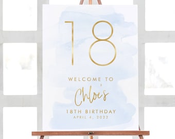 18th Birthday Decorations Sign, Welcome Birthday Party Sign, 18th Party Decorations