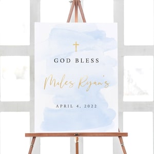 God Bless Sign, First Communion Decorations, God Bless Baptism, First Communion Sign