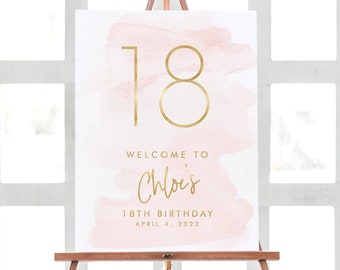 18th Birthday Decorations Sign, Welcome Birthday Party Sign, 18th Party Decorations