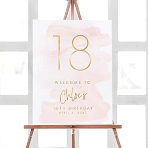 18th Birthday Decorations Sign, Welcome Birthday Party Sign, 18th Party Decorations