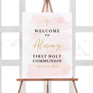 Communion Decorations, Welcome Communion Party, First Holy Communion Printable, Holy Communion Poster Digital