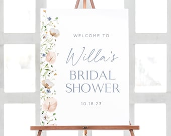 Wildflowers Bridal Shower Decorations, Wildflowers Bridal Shower Decorations, Bridal Shower Welcome Sign, Welcome Bridal Shower Party Decor