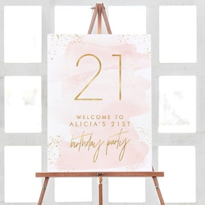 21st Birthday Party Decorations Sign, Welcome Birthday Sign for Party, Welcome Sign 21st Party Decorations