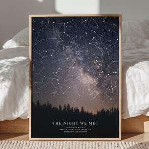 Custom Star Map, Personalized Star Map, Constellation Map, Constellation Chart, Map of the Night Sky, Star Chart by Date