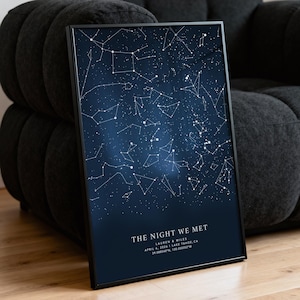 日付別星図、カスタム星図プリント、星空ポスター、カスタムテキスト星図プリント、婚約ギフト、パーソナライズされた星座サイン、結婚祝い