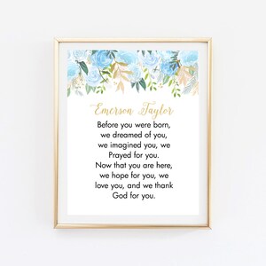 Baptism Decorations Party Baptism Sign, Baptism Printable Decor, Custom Baptism Boy Sign, First Communion Decor, Christening Decorations