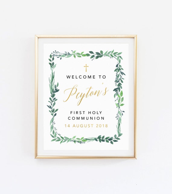 First Holy Communion Decorations Welcome Communion Sign - Etsy