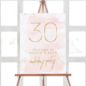 Welcome Birthday Party Sign, Birthday Welcome Sign, 30th Birthday Party Decorations, Birthday Decorations, Welcome Birthday Sign