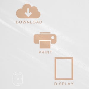 How to use your 50th birthday printable — download, print at home or print shop, and frame in 3 easy steps