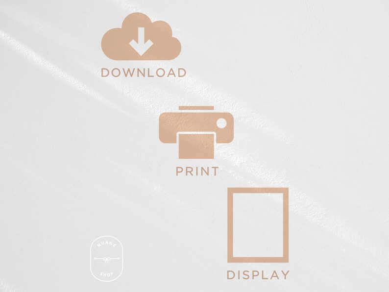 How to use your 50th birthday printable — download, print at home or print shop, and frame in 3 easy steps
