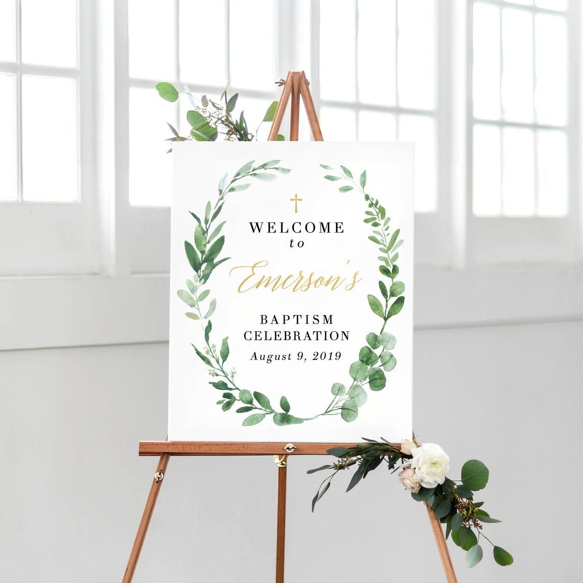 Signe de bienvenue de baptême Bannière de signe de baptême de Etsy France