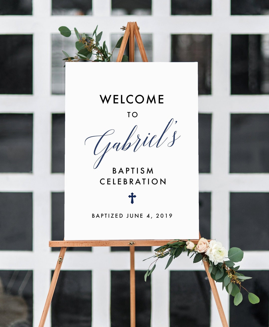Baptism Decorations Sign, Baptism Welcome Sign Printable, Baptism ...