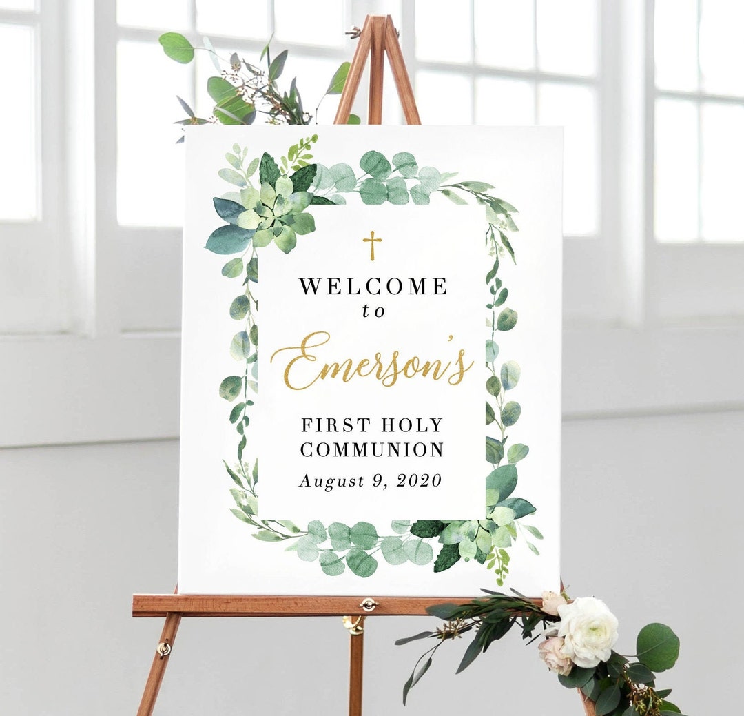 First Communion Decorations, Holy Communion Party, Welcome Communion ...