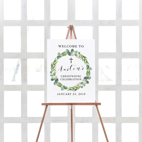 Christening Party Decorations Elegant Christening Baby Boy Etsy