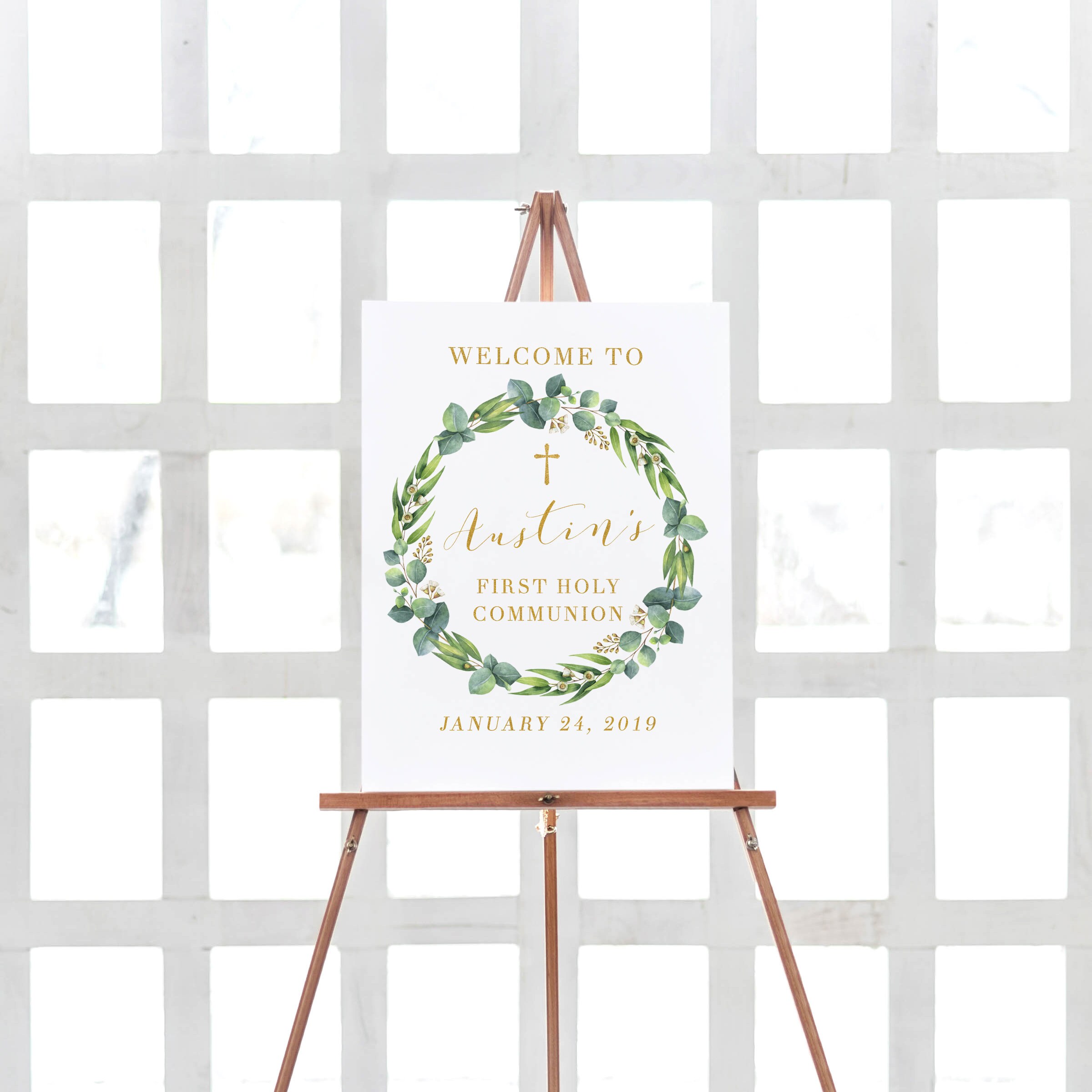 Communion Banner Holy Communion Banner Welcome Communion Sign First Communion Banner Printable Welcome First Communion - 