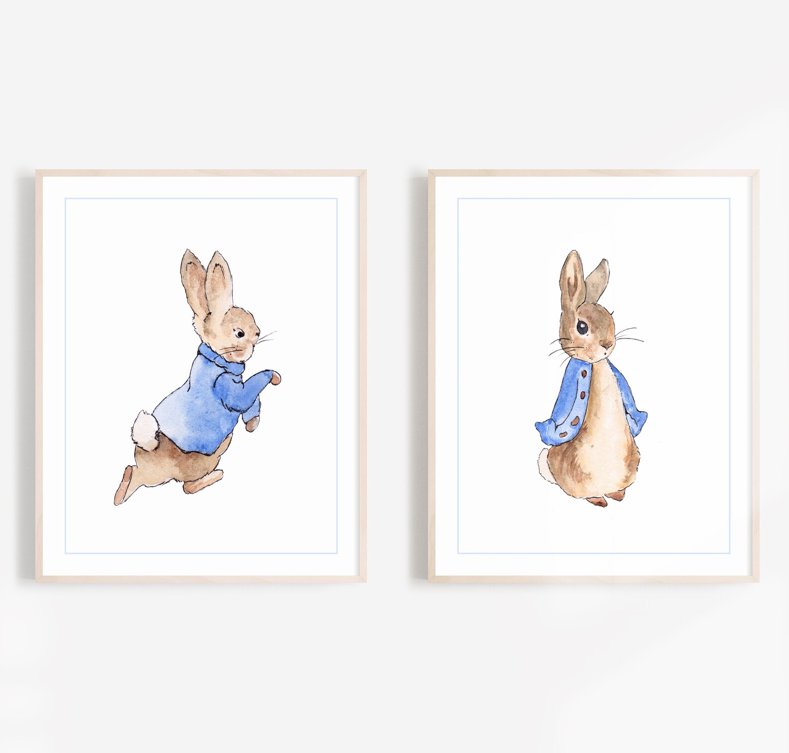 Peter Rabbit Wall Art Kids Wall Decor Baby Shower Gift Set | Etsy