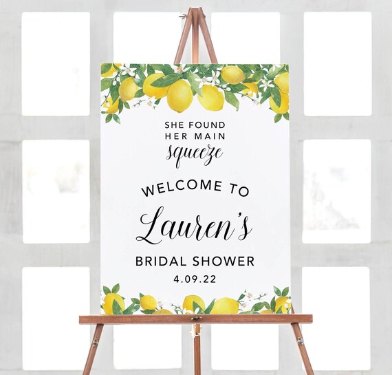 Lemon Bridal Shower Sign Printable Bridal Shower Decorations Welcome Bridal Shower Banner Lemon Bridal Shower Sign Printable Bridal Shower Decorations Welcome Bridal Shower Banner