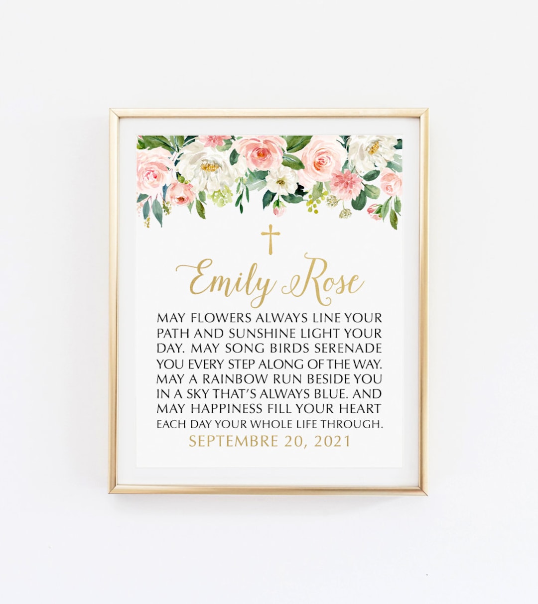 Baptism Printable Irish Blessing Print Baptism Gift Baptism Etsy