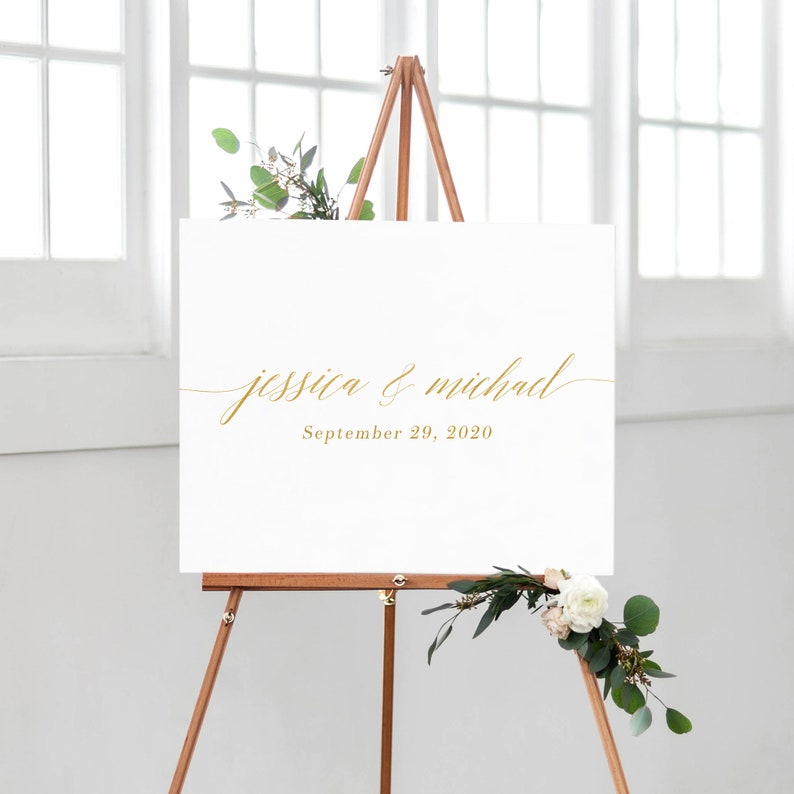 Personalized family name Wedding anniversary sign Gold Wedding sign wedding a Custom Wedding decorations Engagement decorations