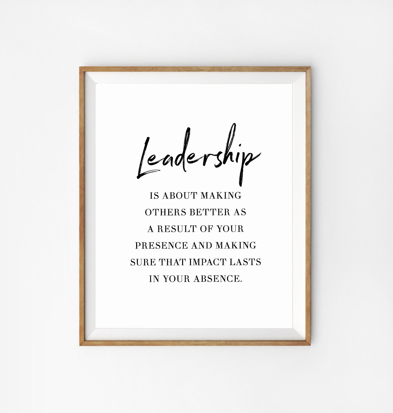 Leadership Print, Motivational Poster, Office Wall Decor, Inspirational