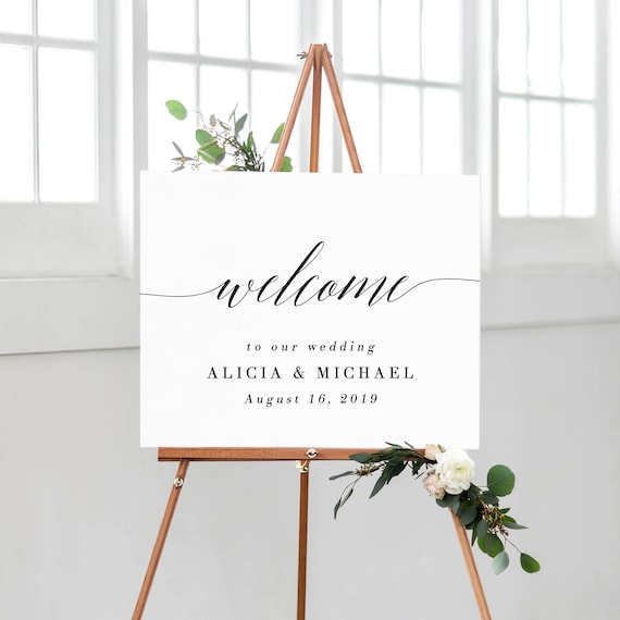 Wedding Party Decorations, Welcome Wedding Poster, Welcome Sign, Wedding Date Sign Rustic Wedding Sign Printable, Wedding Welcome Sign